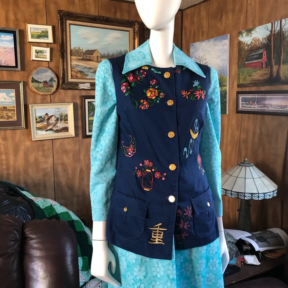 Hand Painted Vintage Vest